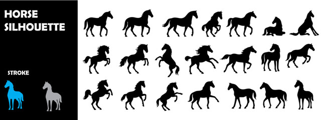 Horse Silhouette Vector Illustration
