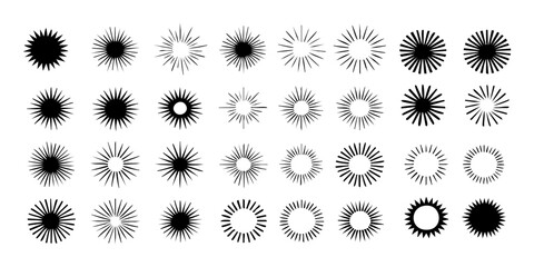 Sunburst Vector Icons Collection