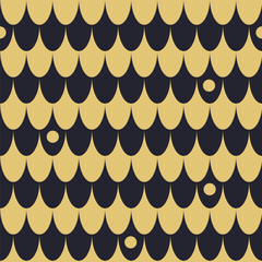 Geometric ornament with semicircular shapes. Seamless background.