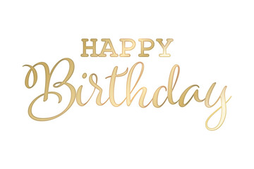 Happy Birthday - Happy Birthday handwritten text lettering on white background
