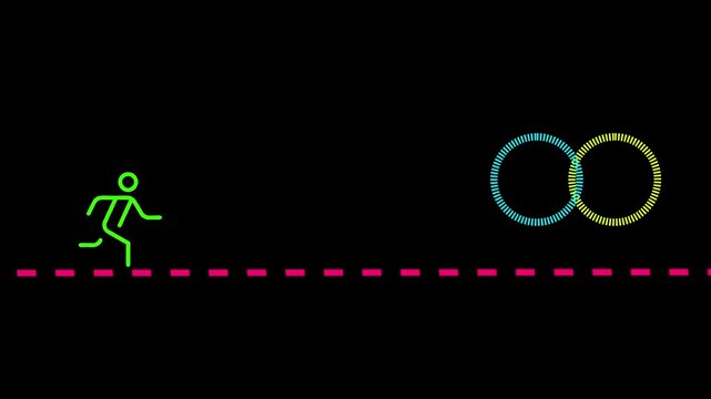 Bicycle icon animation, video concept icon.By md