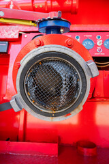 Fire engine PPP 38-80 fire foam lift with the suction pipe has a diameter of 150 millimeters