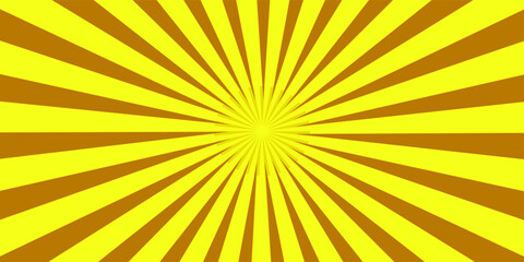 Yellow abstract background with light of sunburst. yellow starburst with halftone. sun ray retro background with flash