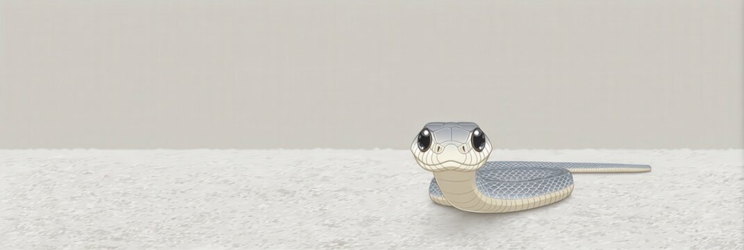 Adorable Gray Snake Portrait