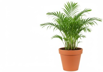 Fototapeta premium Potted areca palm plant isolated on white background