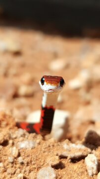 Close-up Portrait of a Juvenile Snake