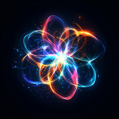 Light effects art on a black background	
