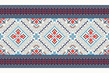 Geometric ethnic oriental pattern vector 