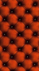 Fototapeta premium Textured orange upholstery with button detailing adds warmth and style to interior spaces in modern decor