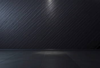 Dark Industrial Wall with Subtle Spotlight Floor Digital Illustration