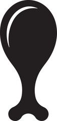 Chicken Leg Silhouette Vector | Flat Black Vector Art for Food Icon Illustration