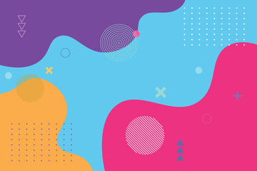 Colorful geometric background. Liquid color background design. Fluid shapes composition. Vector Eps10