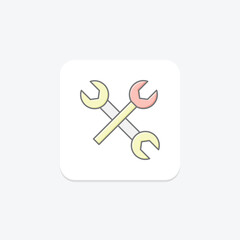 Spanner, vector, pixel perfect, illustrator file