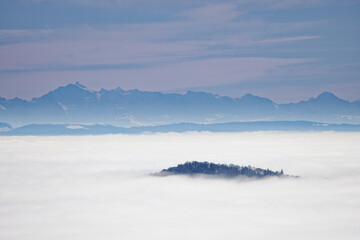 Brume dans les vallées Vosgiennes