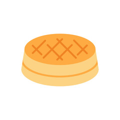 Vector illustration of a waffle on a white background. Food theme icon with flat style