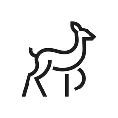 Graceful Deer Silhouette Icon