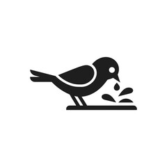 Bird Drinking Water Icon