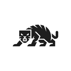 Fierce Black Cat Predator Icon
