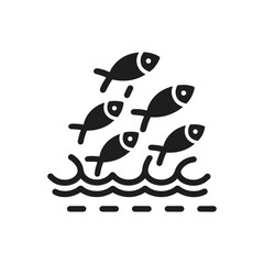 School Of Fish Swimming Icon