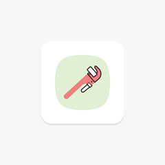 Pipe Wrench, vector, pixel perfect, illustrator file