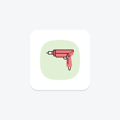 Fototapeta premium Nail Gun, vector, pixel perfect, illustrator file