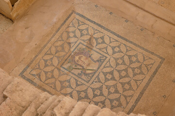 A mosaic on the floor of a house in terrace houses complex of Ephesus
