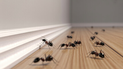 Ants Crawling in the Corner of a Room