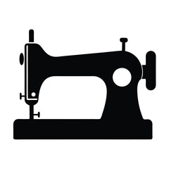 fashion designer element isolated sewing machine on white background