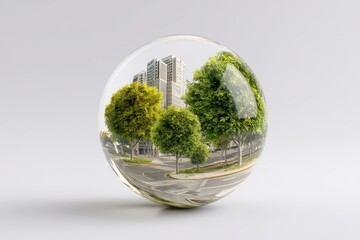 Urban Green Space in Glass Sphere