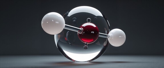 bonding of atoms each other to form co2  molecule as model for  students  its shinny surface looks amazing 