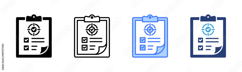Poster Outcomes icon sheet multiple style collection