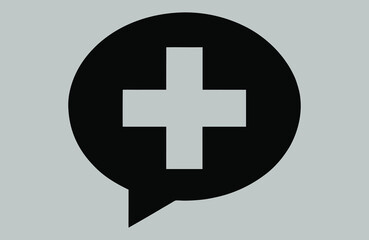 black, white, medical, healthcare, hospital, cross, emergency, minimal, simple, icon.
