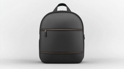Fototapeta premium Anti-theft travel backpack with hidden zippers centered on a solid white background