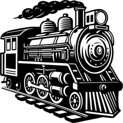 steam locomotive vector illustration © selina