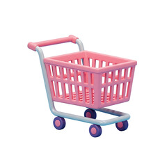 shopping cart isolated on white