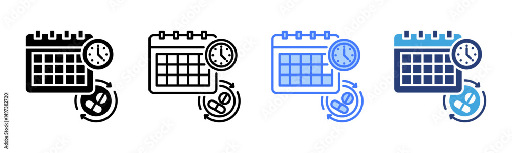 Poster events icon sheet multiple style collection