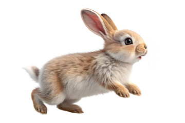 Obraz premium Adorable Baby Bunny Rabbit Illustration A Cute Hopping Hare Image