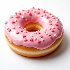 Single Donut on White Background