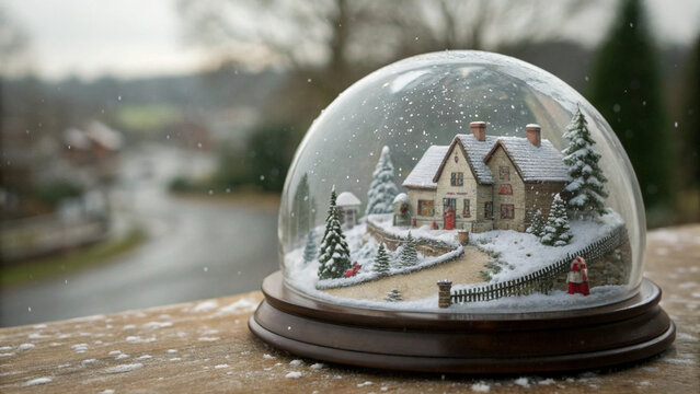 Remote Micronation Snow Globe Miniature Village