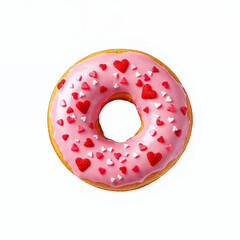 Single Donut on White Background