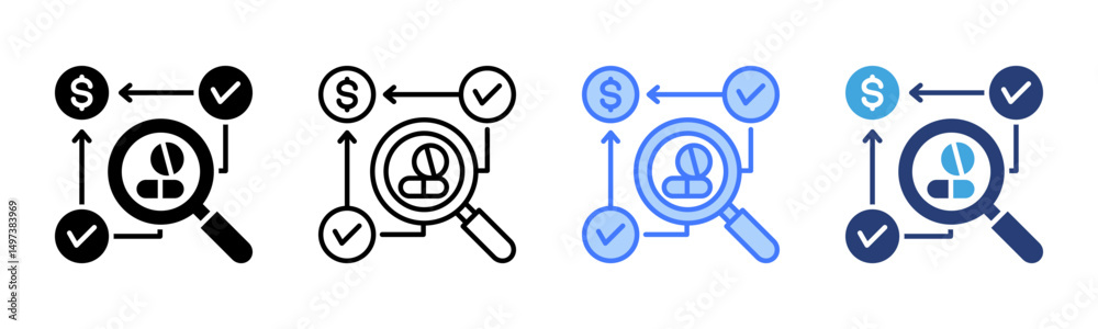 Poster Survey icon sheet multiple style collection