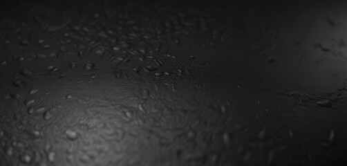 Fototapeta premium Intricate leather grain, glossy black finish, smooth surface , background, depth