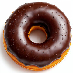 Single Donut on White Background