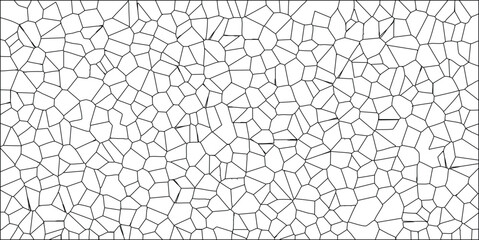 Obraz premium Abstract cellular pattern illustration black lines on white background geometric vector design for digital creative applications