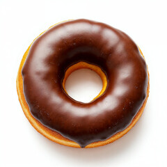 Single Donut on White Background