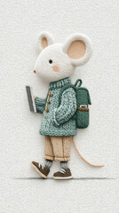 mouse with a book in hand