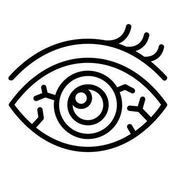 keratitis eye red icon line