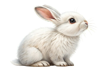 Obraz premium Adorable White Rabbit Illustration A Cute Bunny Image