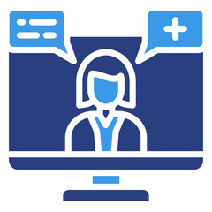 Online Consultation  Icon Element For Design