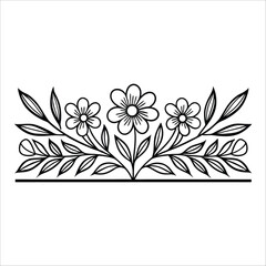 Flowers Vector, Floral Line Art, Flower Sketch, Botanical Illustration, Hand Drawn Flower, Flower Outline, Black And White Flower, Minimalist Floral, Botanical Drawing, Line Art Flowers, Flower Tattoo